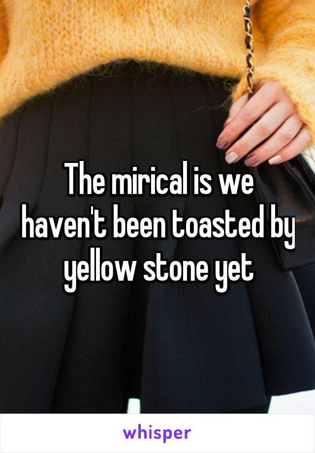 The mirical is we haven't been toasted by yellow stone yet
