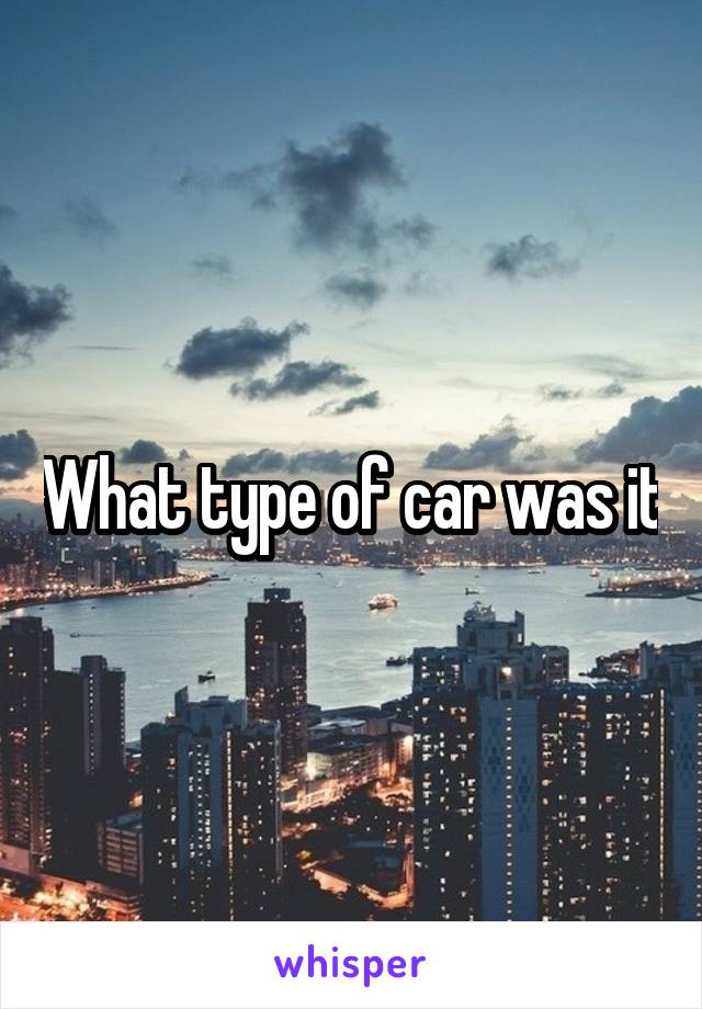 What type of car was it
