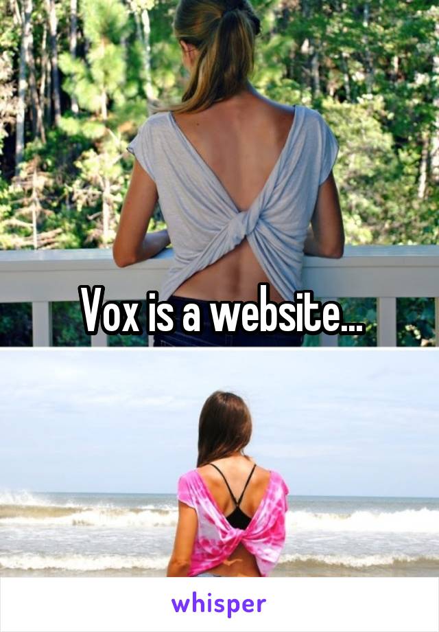 Vox is a website...