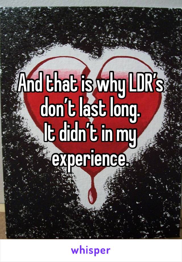 And that is why LDR’s don’t last long. 
It didn’t in my experience.
