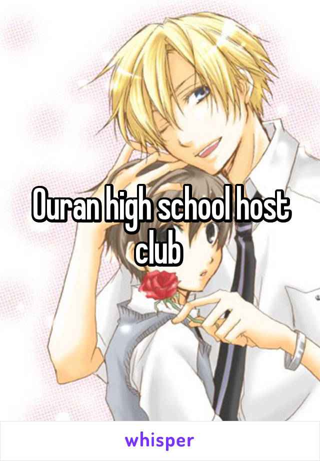 Ouran high school host club 