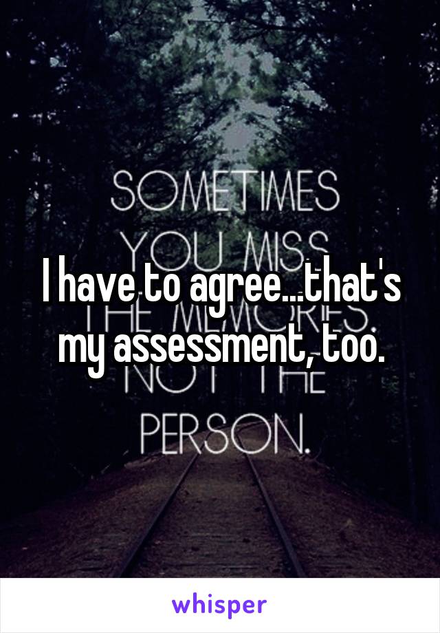 I have to agree...that's my assessment, too.