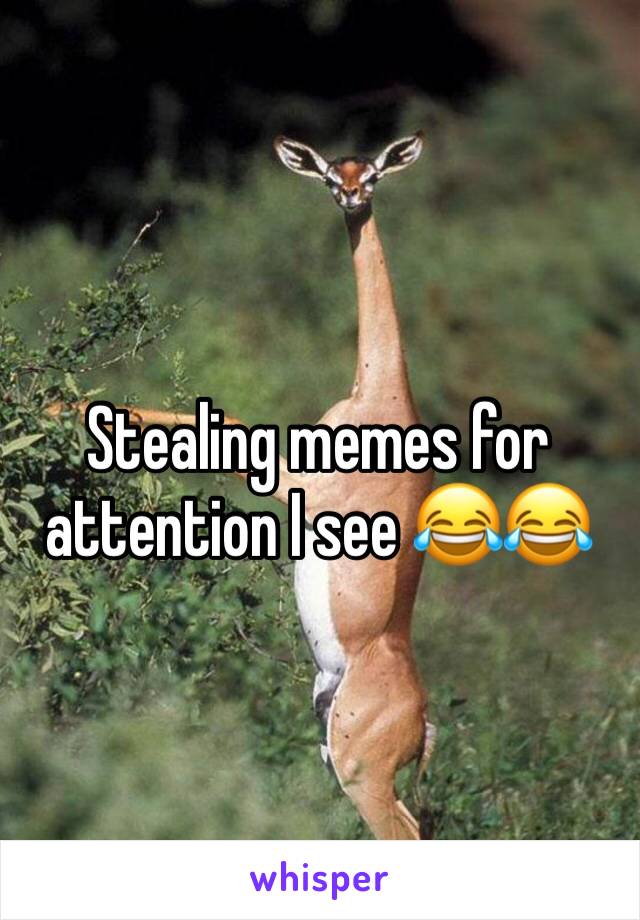 Stealing memes for attention I see 😂😂