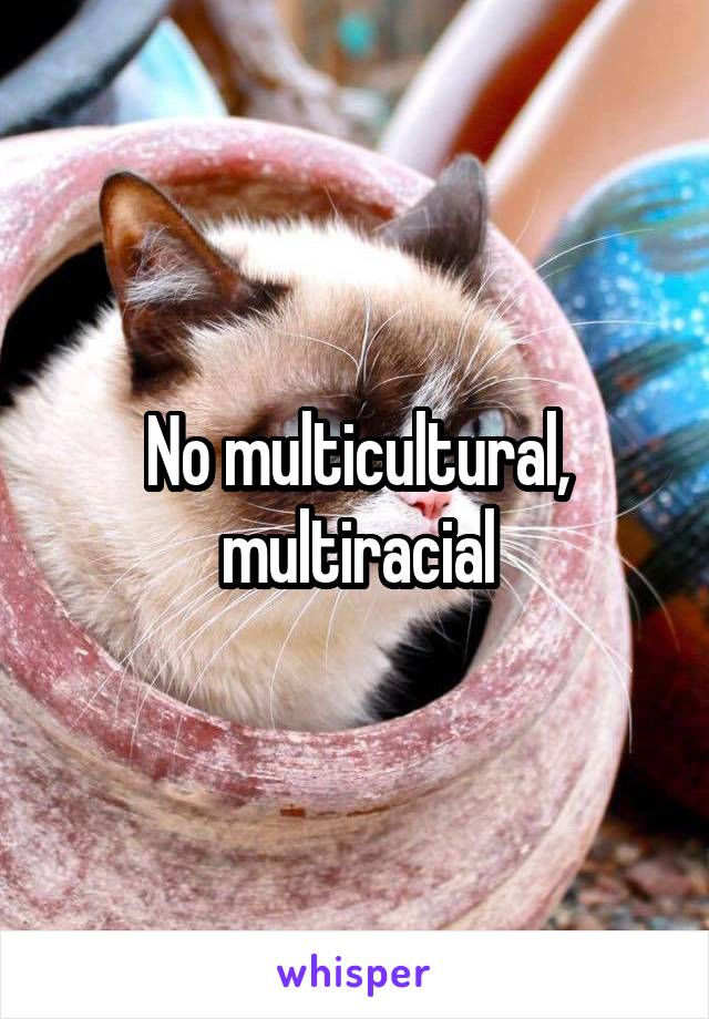 No multicultural, multiracial