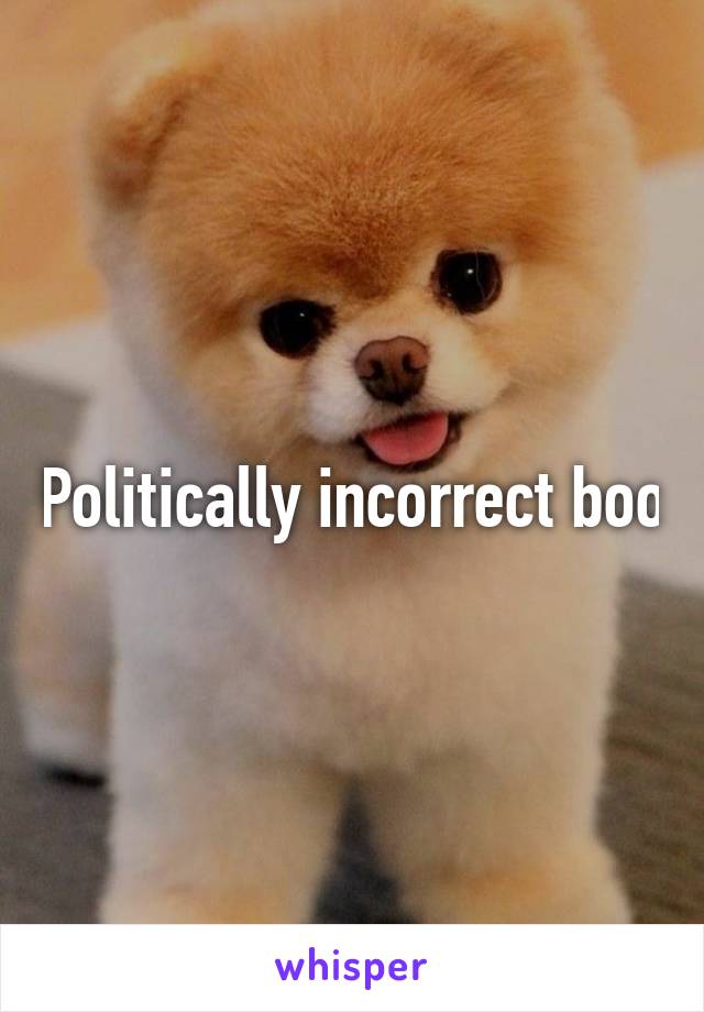 Politically incorrect boo