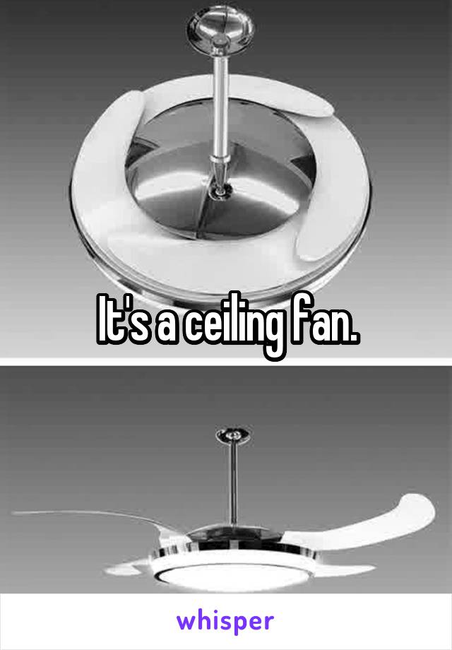 It's a ceiling fan.
