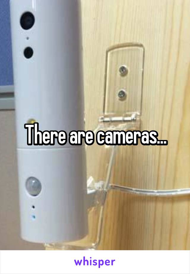 There are cameras...