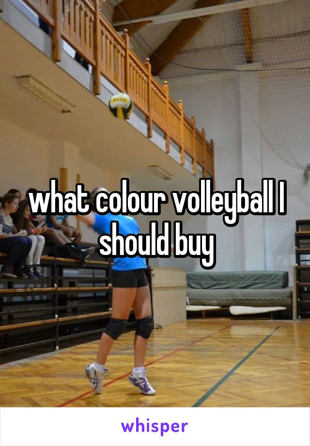 what colour volleyball I should buy