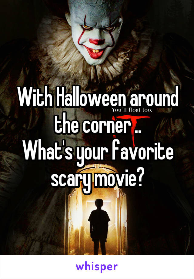 With Halloween around the corner ..
What's your favorite scary movie?