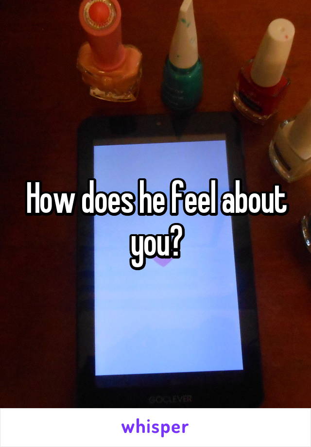 How does he feel about you?