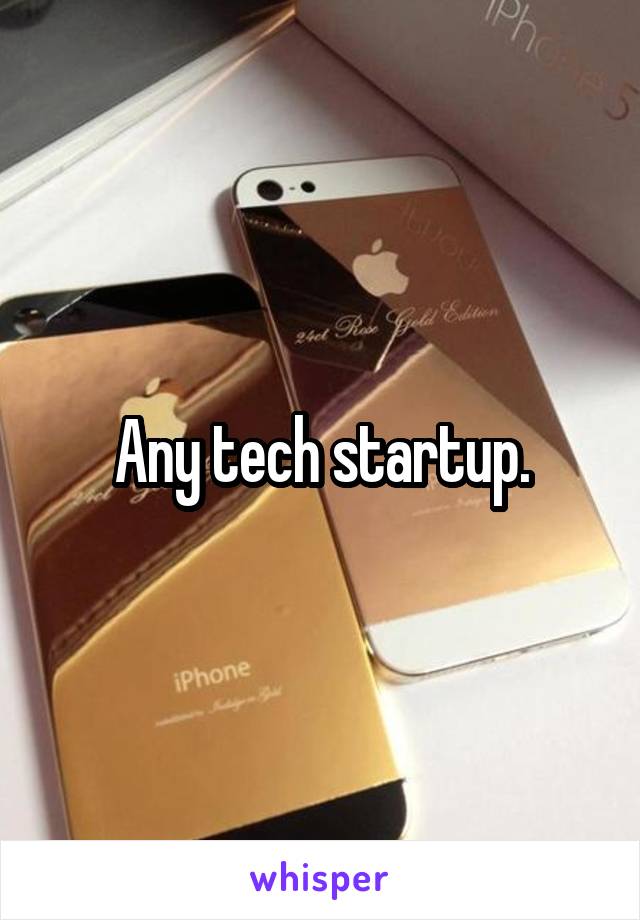 Any tech startup.