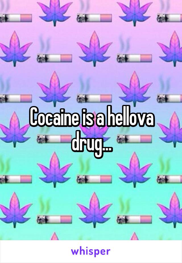 Cocaine is a hellova drug...