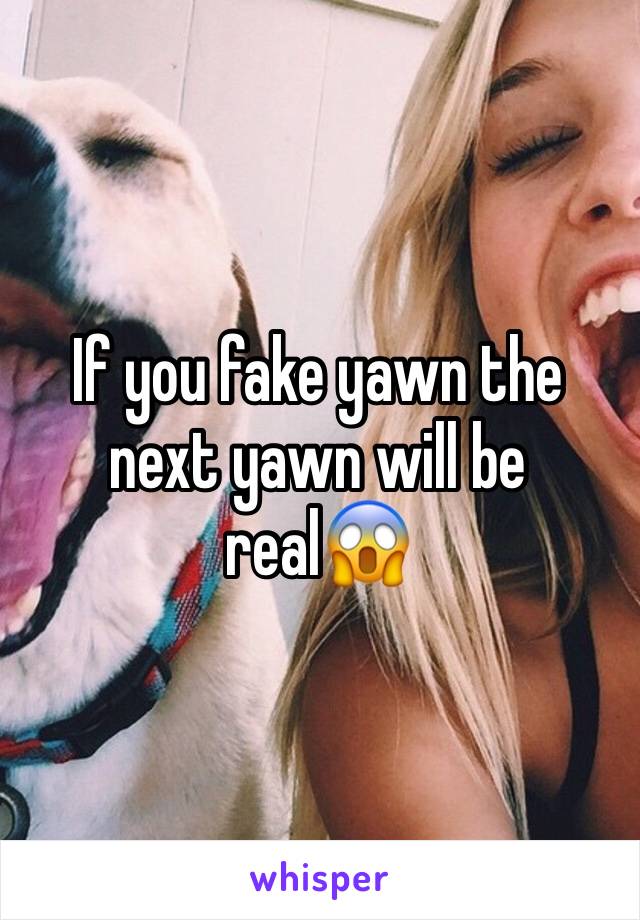 If you fake yawn the next yawn will be real😱