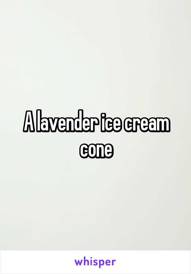 A lavender ice cream cone