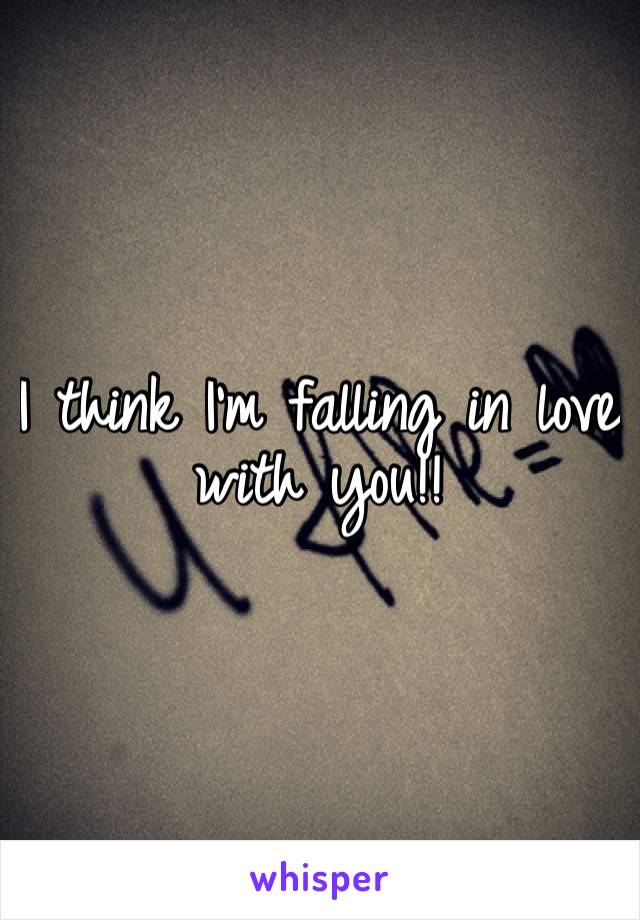 I think I’m falling in love with you!!