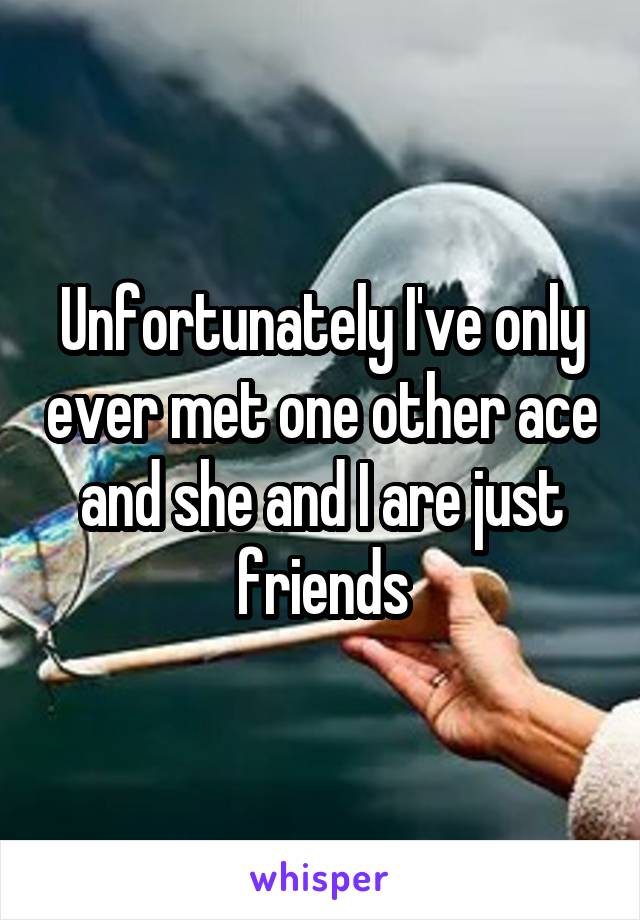 Unfortunately I've only ever met one other ace and she and I are just friends