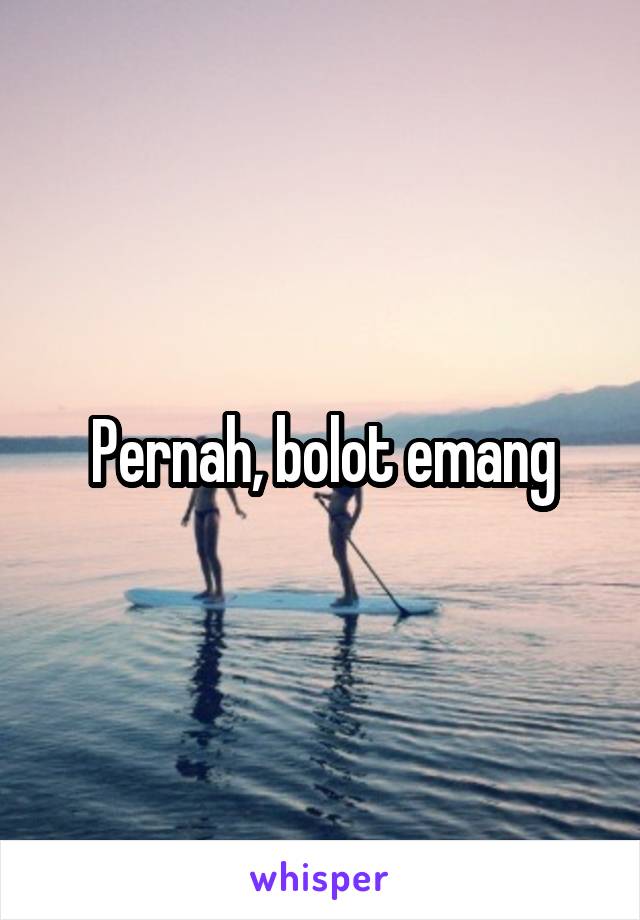 Pernah, bolot emang