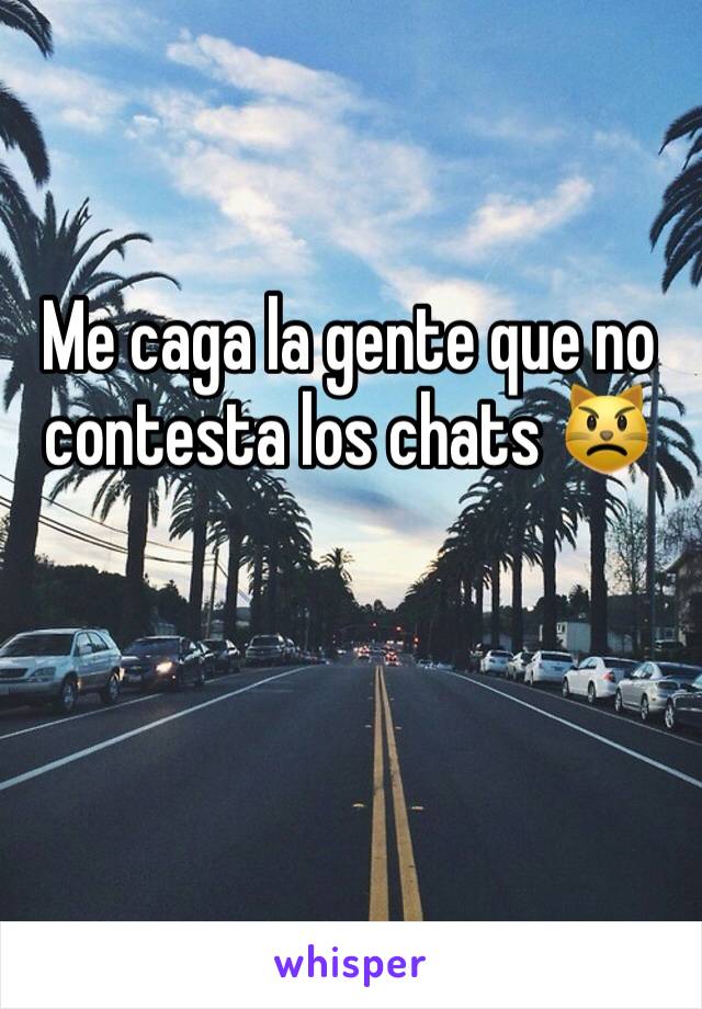 Me caga la gente que no contesta los chats 😾