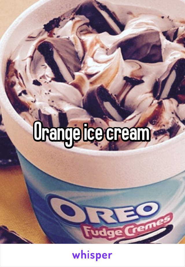 Orange ice cream 