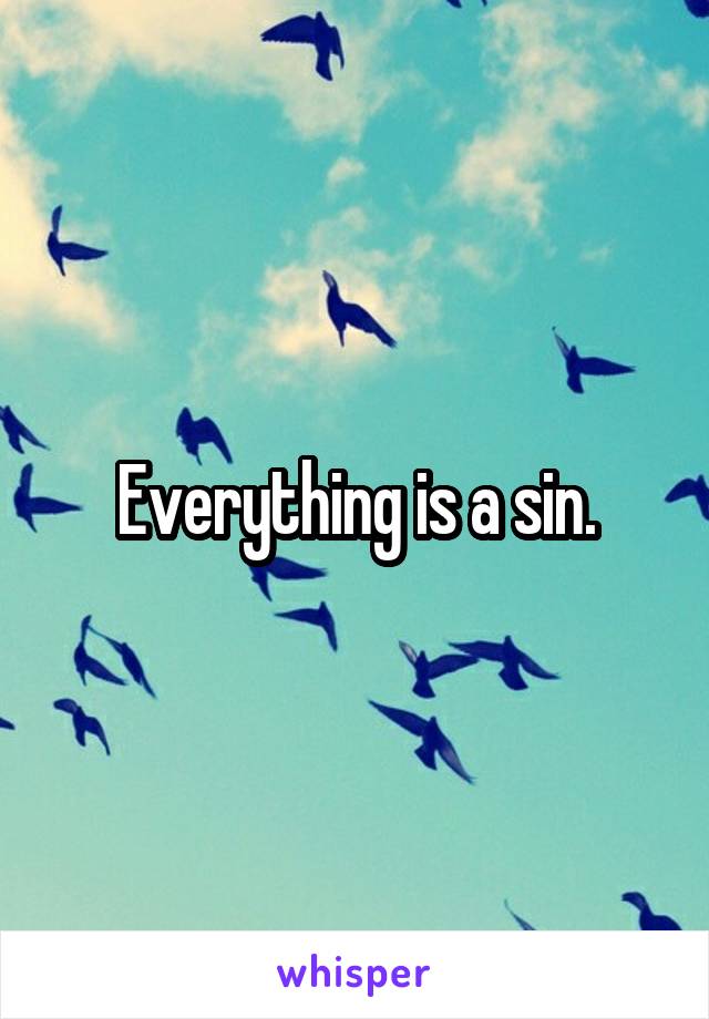 Everything is a sin.