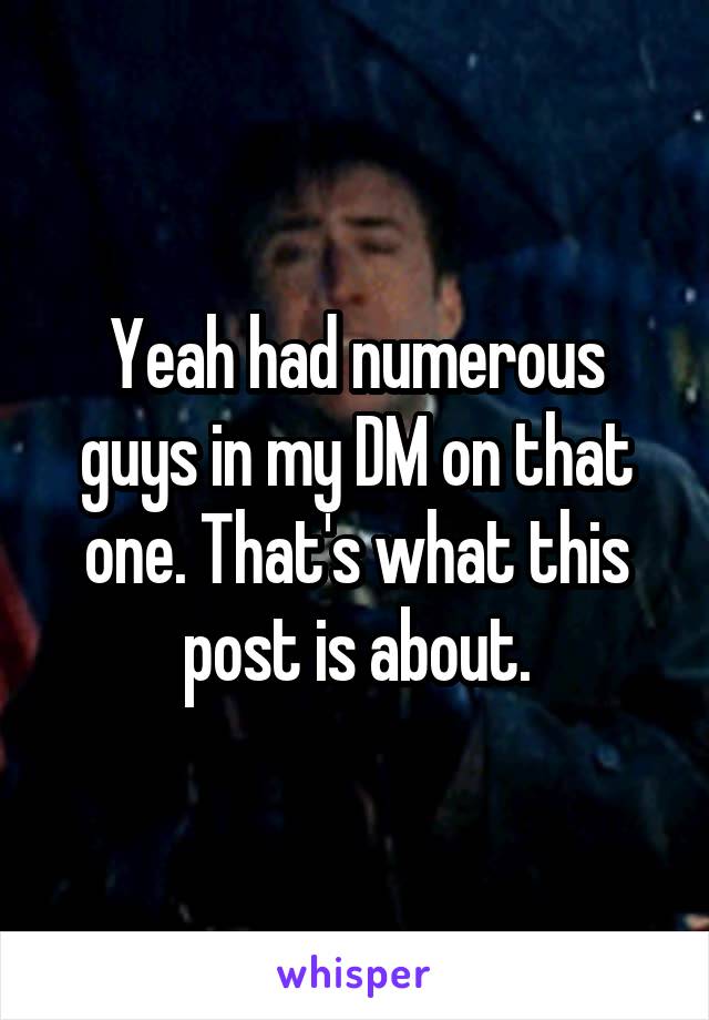 Yeah had numerous guys in my DM on that one. That's what this post is about.