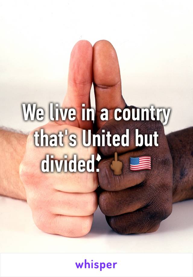 We live in a country that's United but divided. 🖕🏾🇺🇸