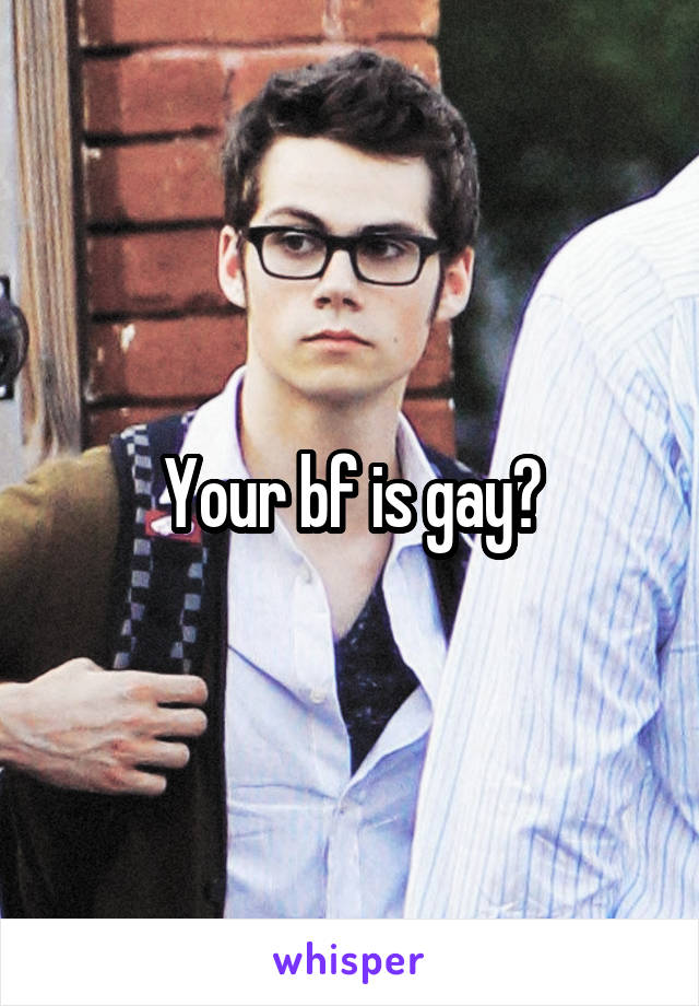 Your bf is gay?