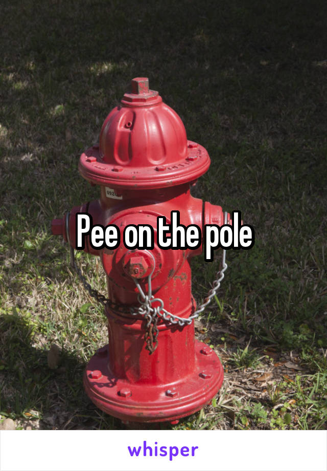 Pee on the pole