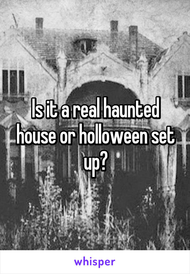 Is it a real haunted house or holloween set up?