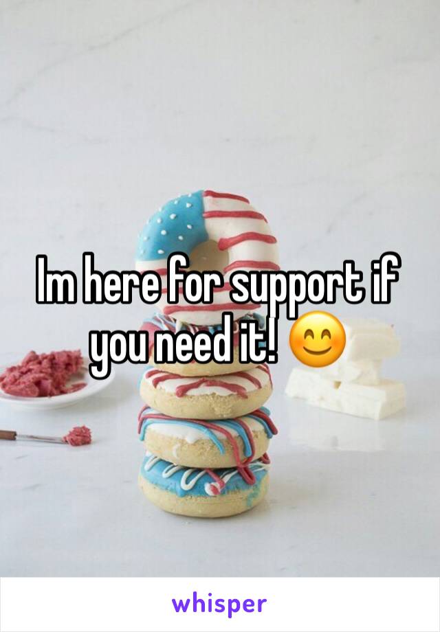 Im here for support if you need it! 😊