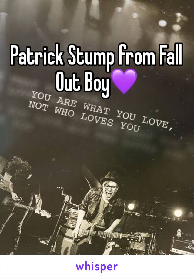 Patrick Stump from Fall Out Boy💜