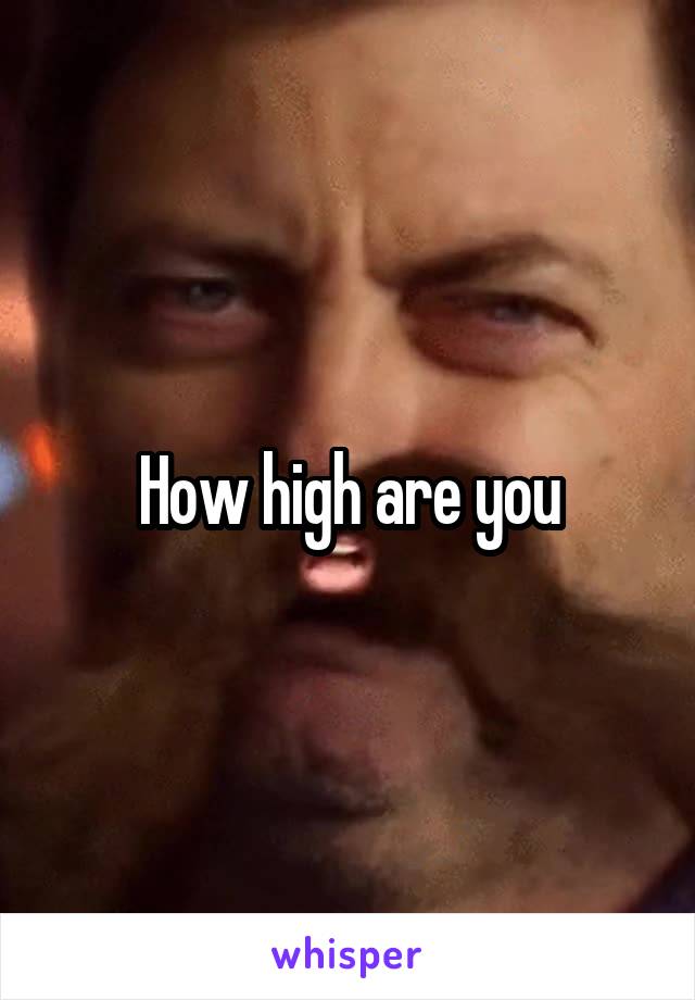 How high are you