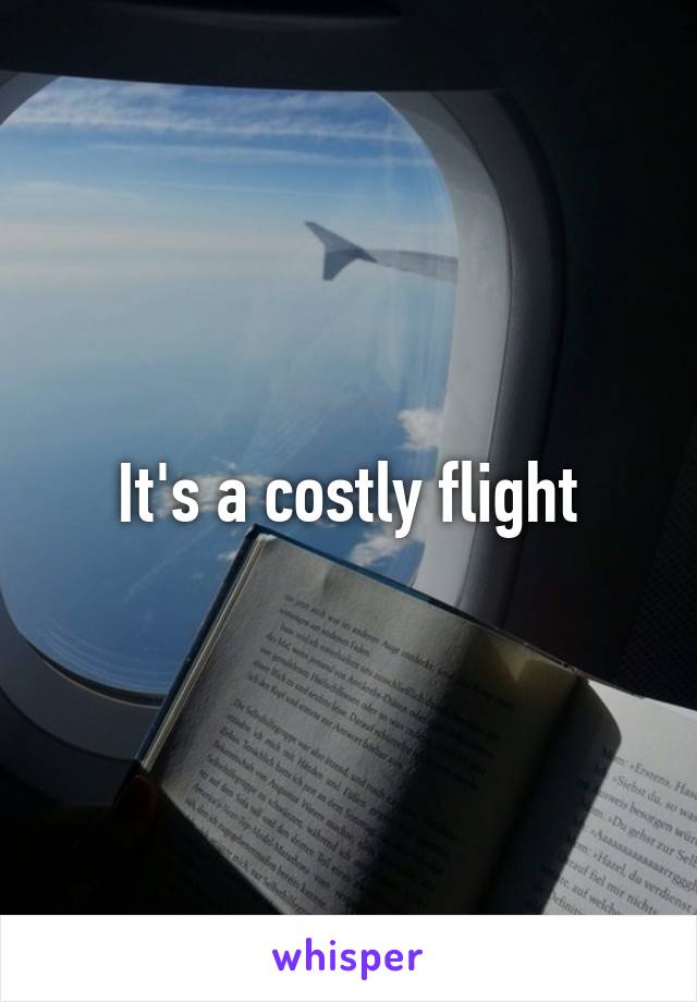 It's a costly flight
