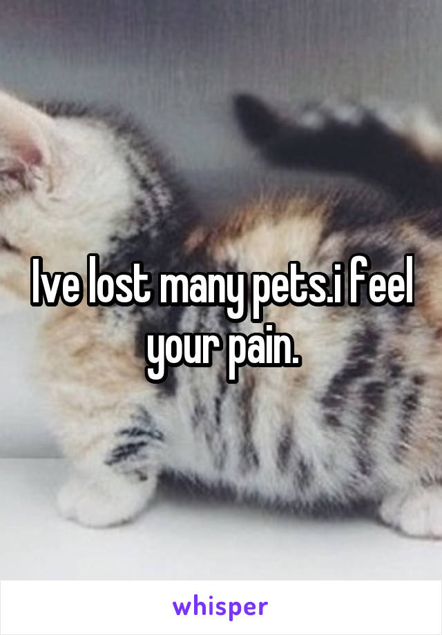 Ive lost many pets.i feel your pain.