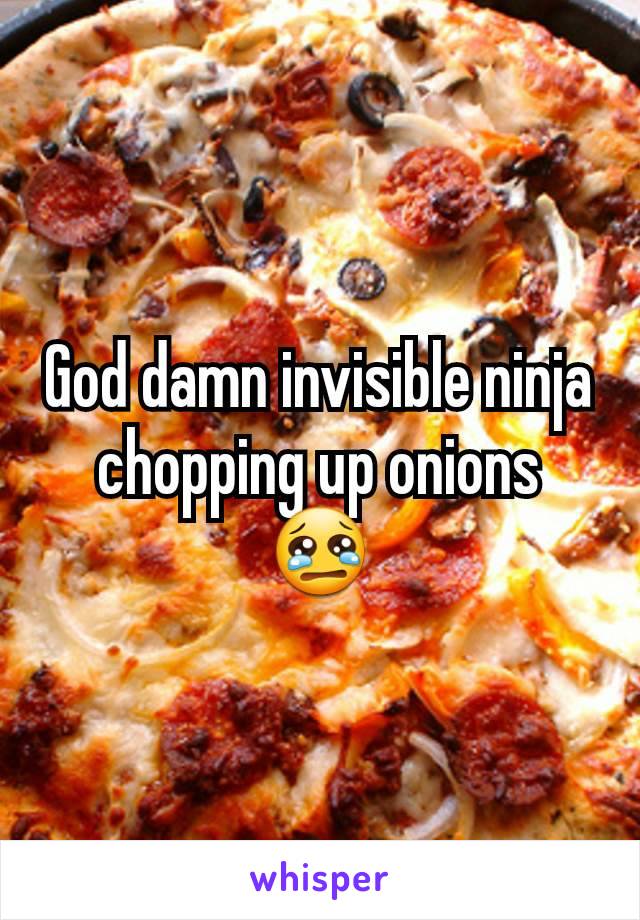 God damn invisible ninja chopping up onions 😢