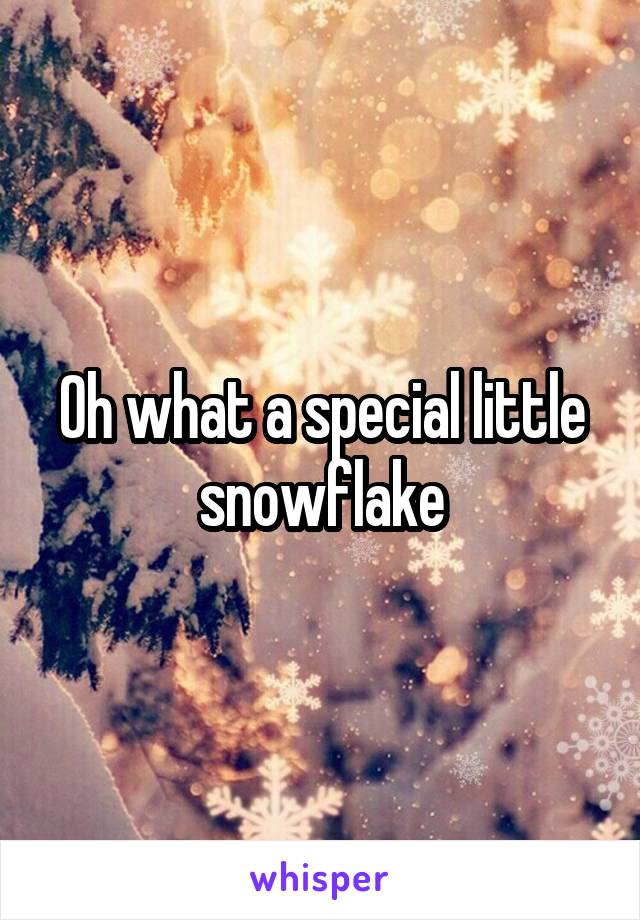 Oh what a special little snowflake