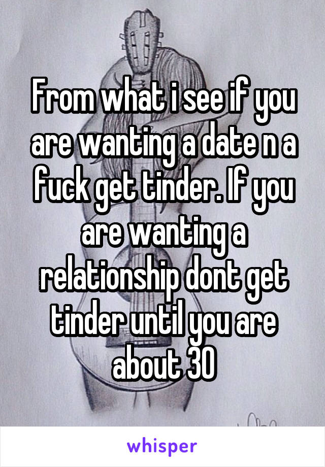 From what i see if you are wanting a date n a fuck get tinder. If you are wanting a relationship dont get tinder until you are about 30