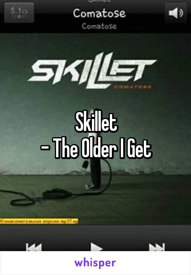 Skillet
- The Older I Get