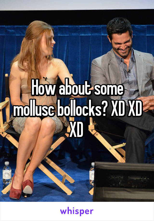 How about some mollusc bollocks? XD XD XD 