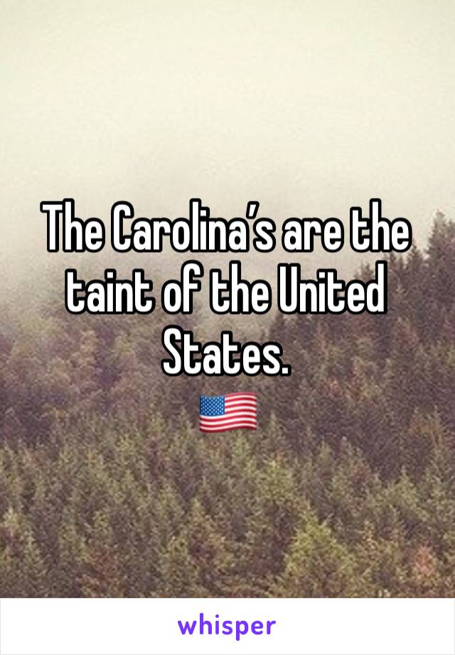 The Carolina’s are the taint of the United States.
🇺🇸 