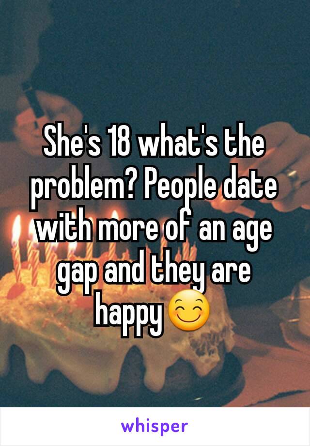 She's 18 what's the problem? People date with more of an age gap and they are happy😊