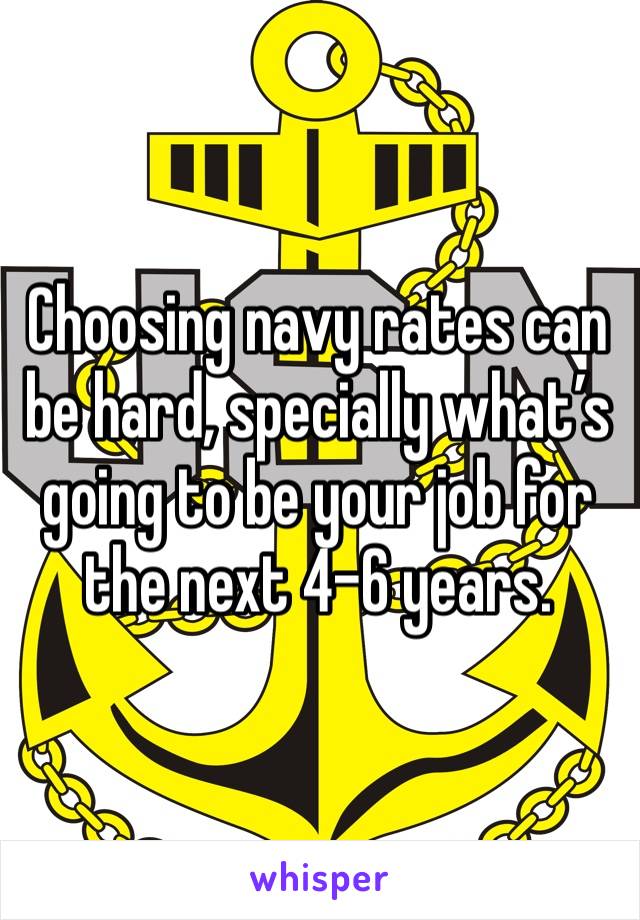 Choosing navy rates can be hard, specially what’s going to be your job for the next 4-6 years. 