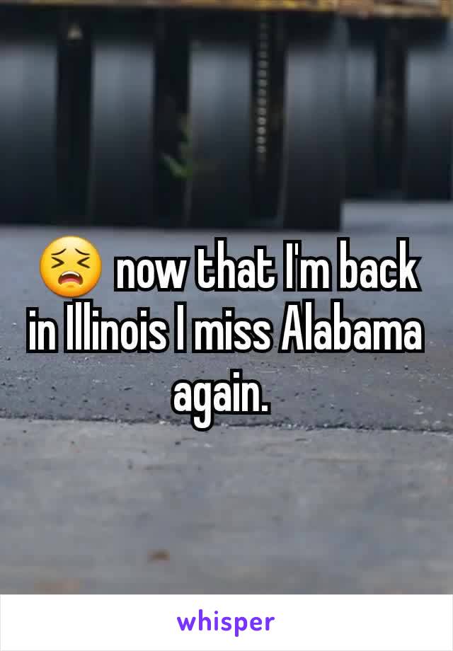 😣 now that I'm back in Illinois I miss Alabama again. 