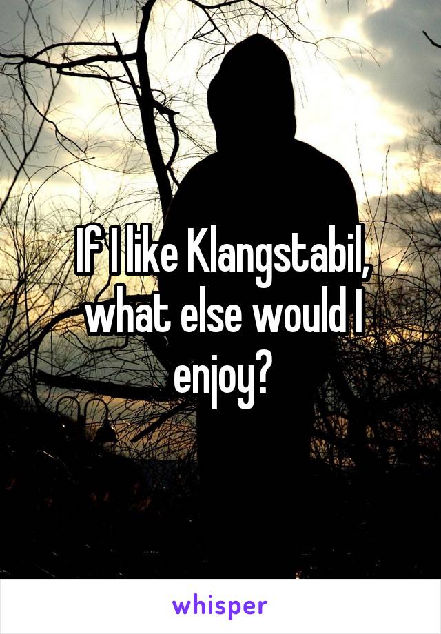 If I like Klangstabil, what else would I enjoy?