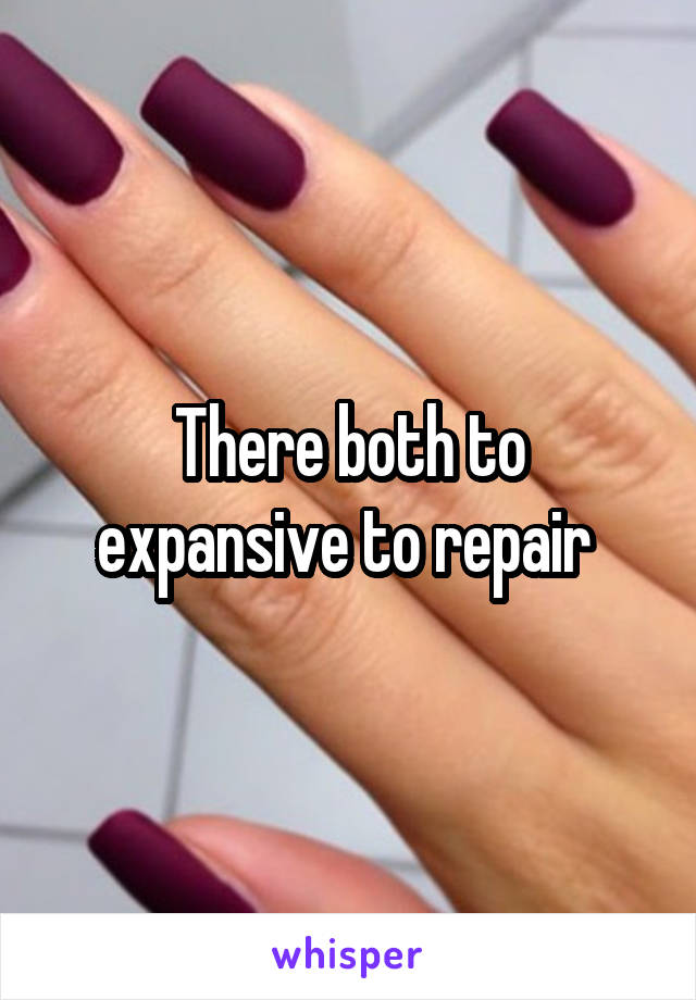 There both to expansive to repair 