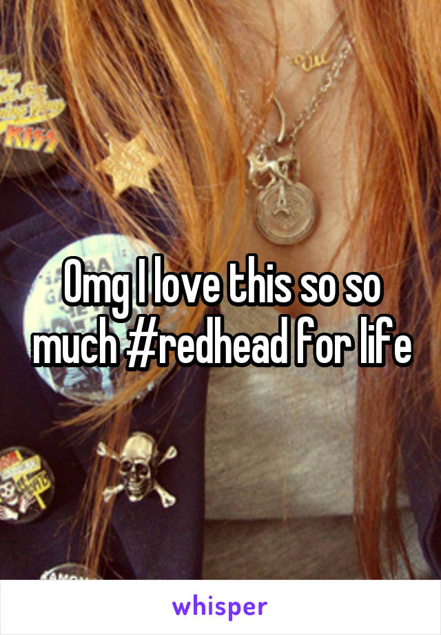 Omg I love this so so much #redhead for life