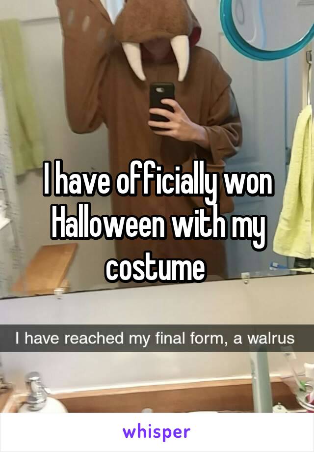 I have officially won Halloween with my costume 