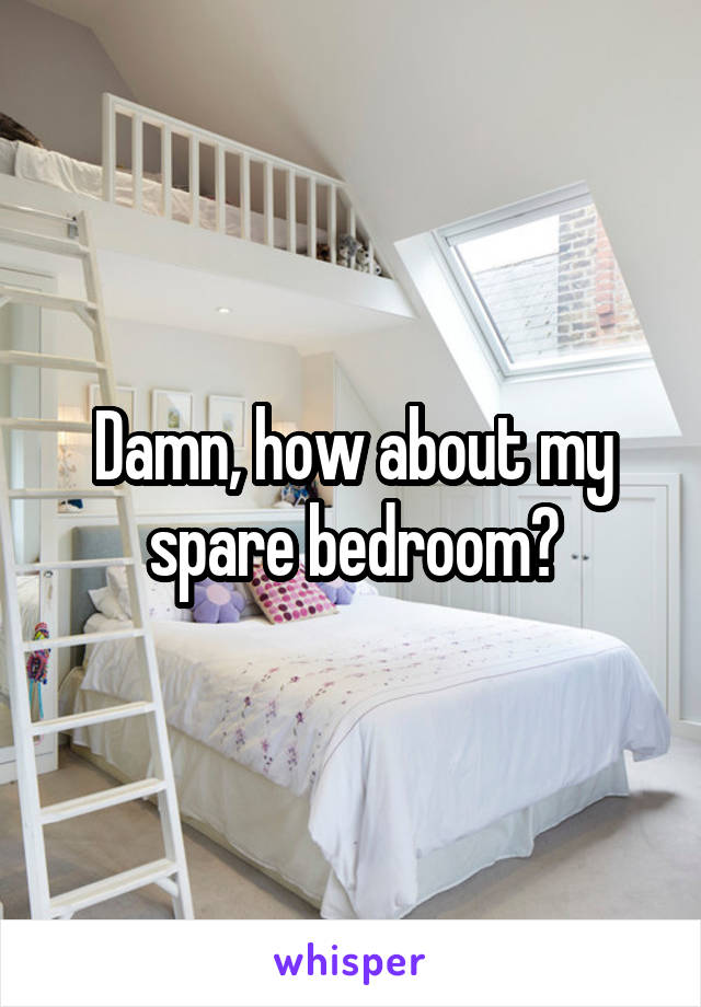 Damn, how about my spare bedroom?