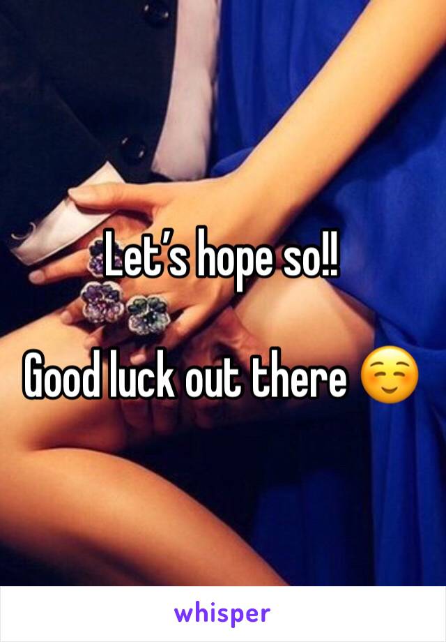 Let’s hope so!! 

Good luck out there ☺️