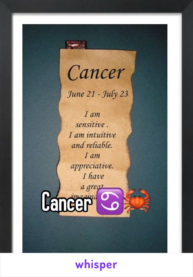 Cancer ♋️🦀